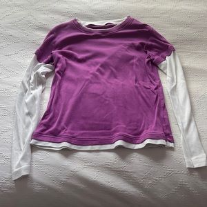 Purple and white long sleeve comfy top